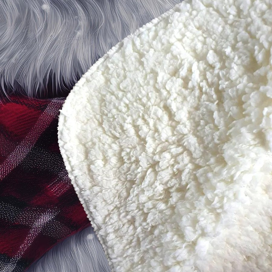 Christmas Samoyed Sherpa Blanket