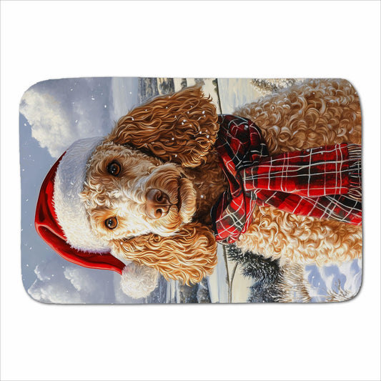 Christmas Poodle Sherpa Blanket