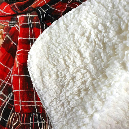 Christmas Poodle Sherpa Blanket