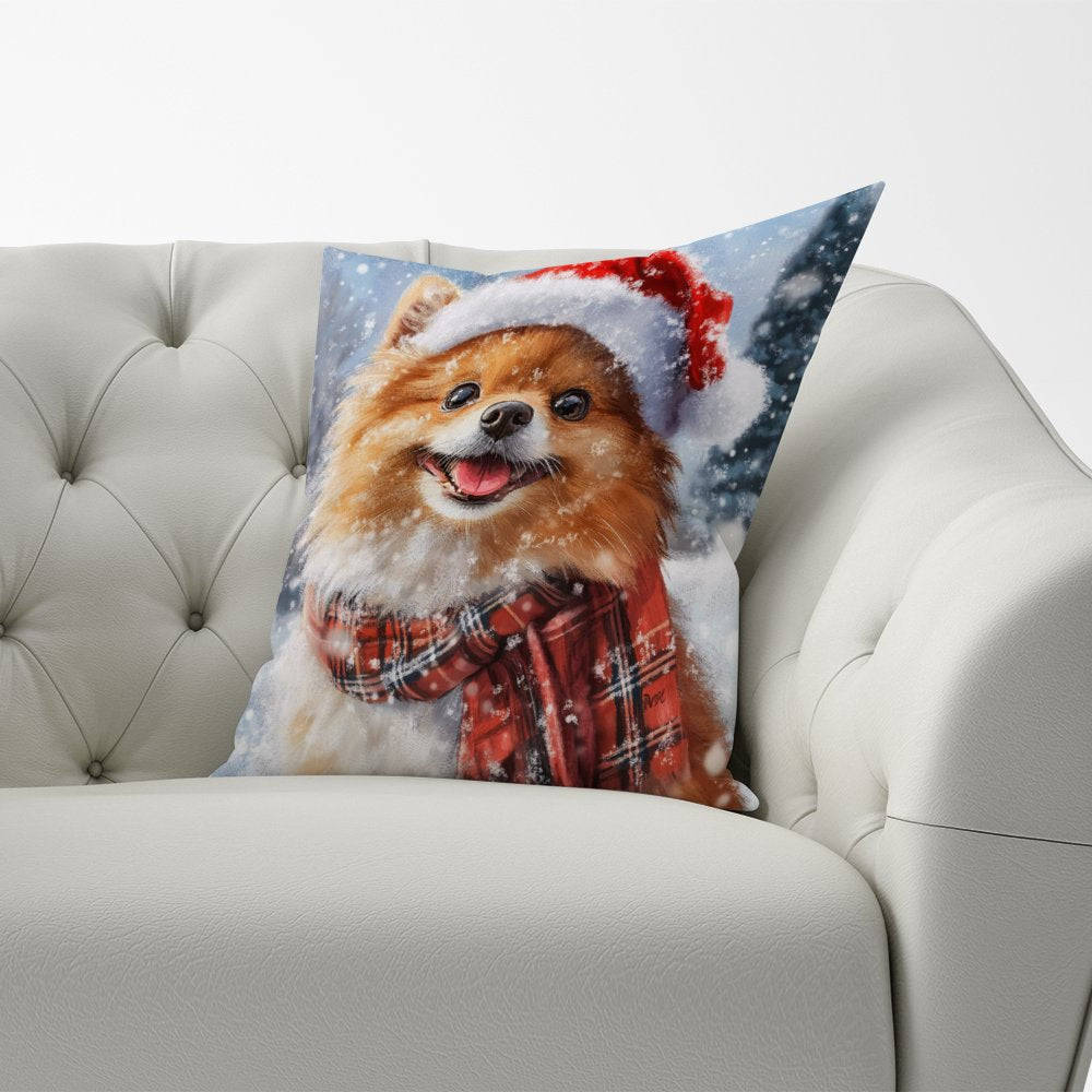 Christmas Pomeranian Cushion