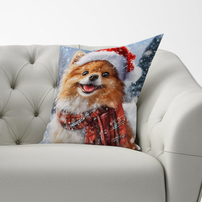 Christmas Pomeranian Cushion