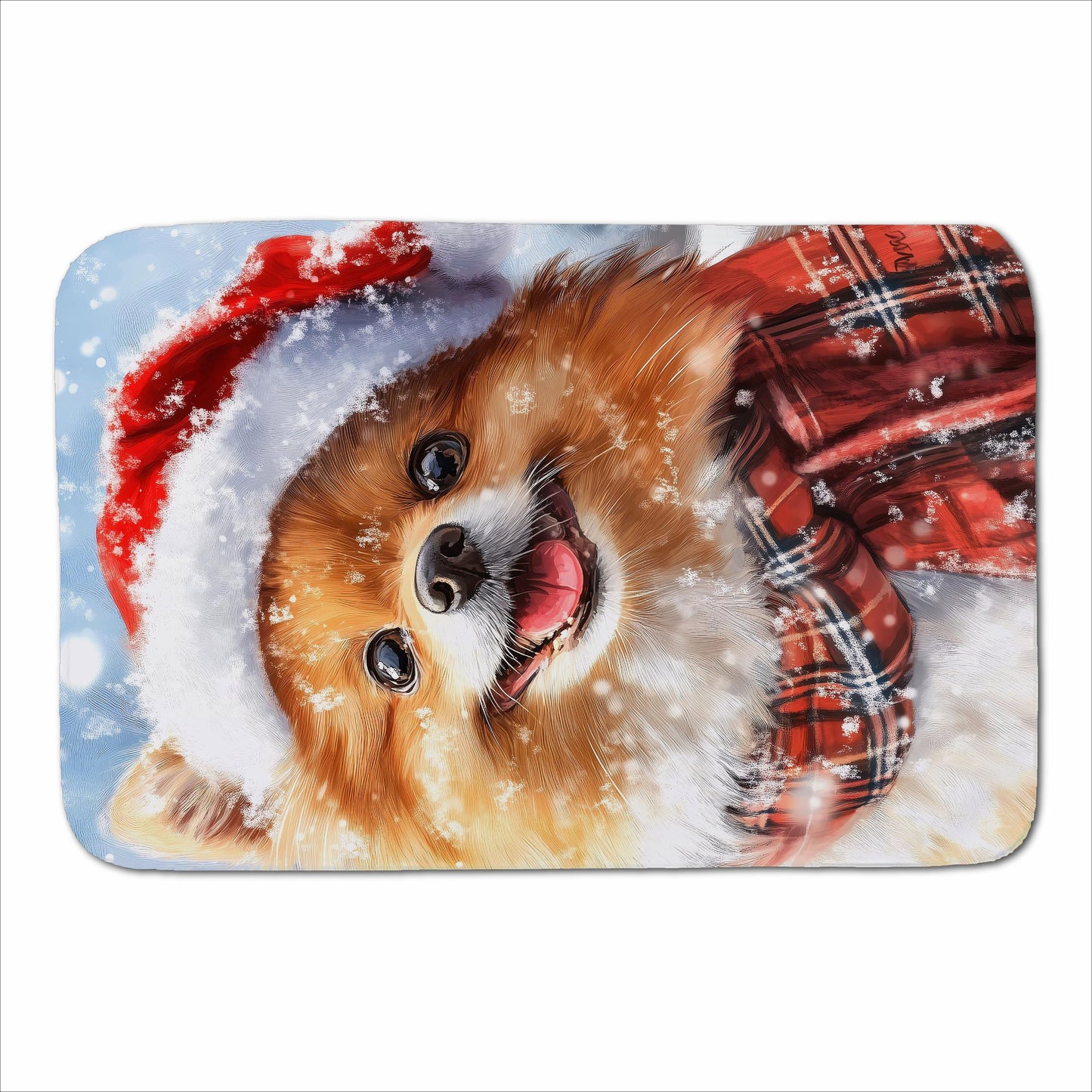 Christmas Pomeranian Sherpa Blanket