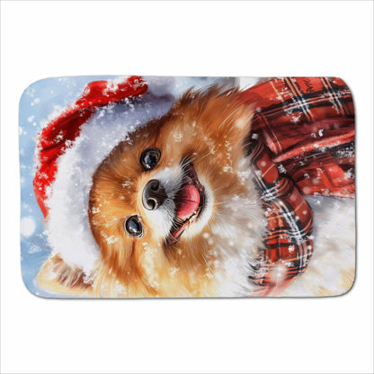 Christmas Pomeranian Sherpa Blanket