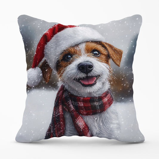 Christmas Jack Russell Cushion