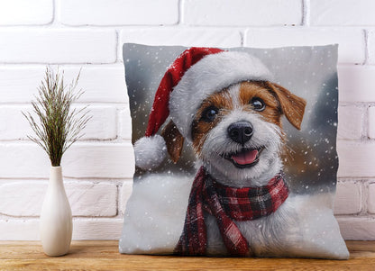 Christmas Jack Russell Cushion