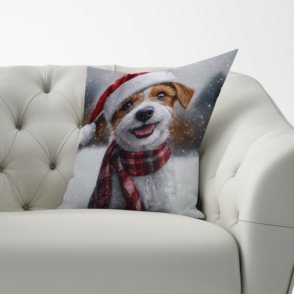 Christmas Jack Russell Cushion