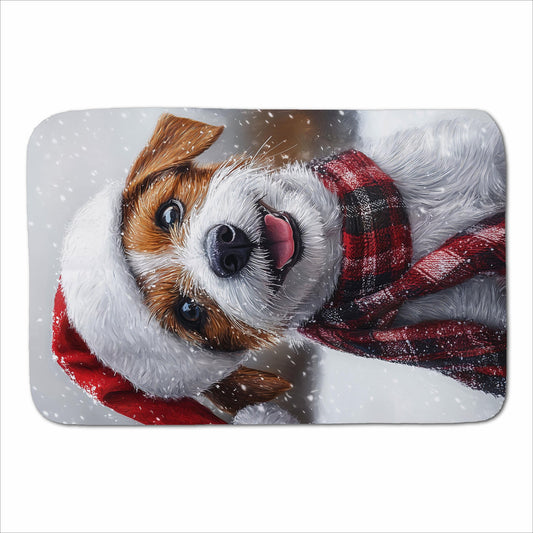 Christmas Jack Russell Sherpa Blanket