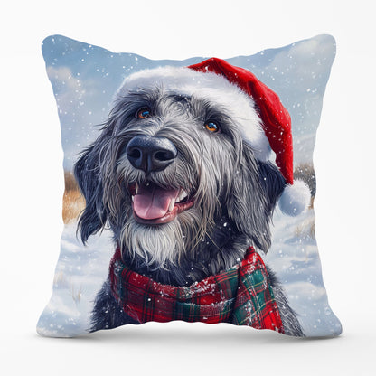 Christmas Irish Wolfhound Cushion