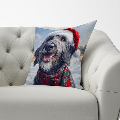 Christmas Irish Wolfhound Cushion