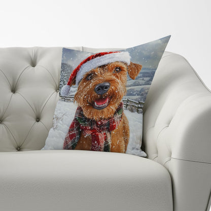 Christmas Irish Terrier Cushion