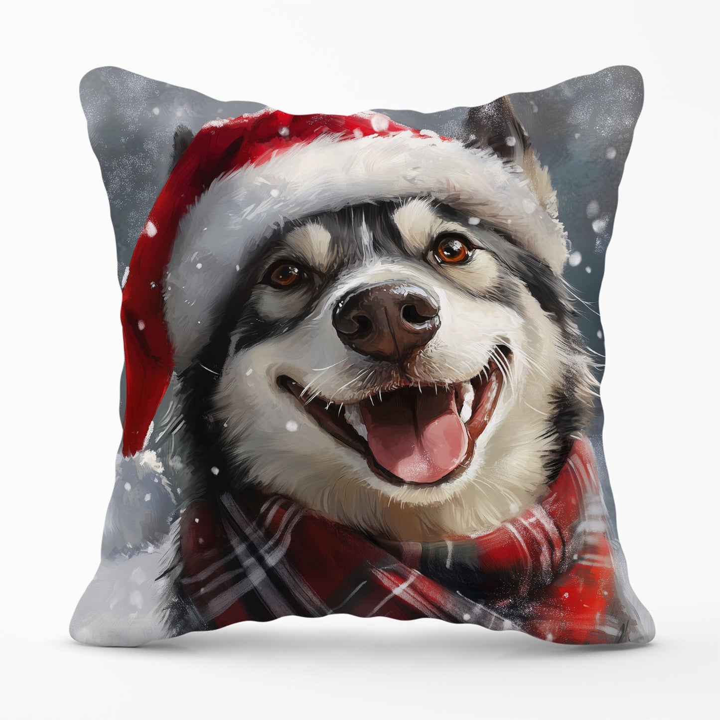 Christmas Husky Cushion