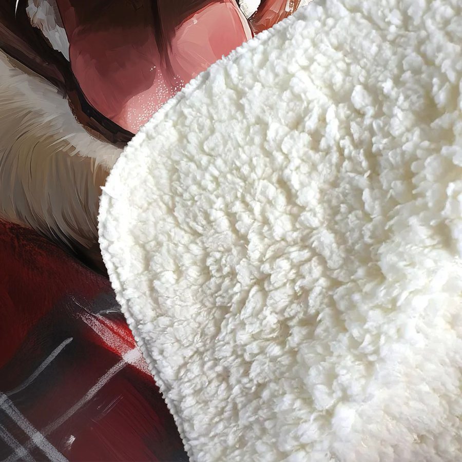 Christmas Husky Sherpa Blanket