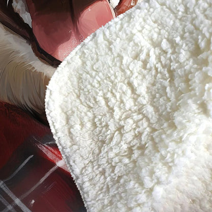 Christmas Husky Sherpa Blanket
