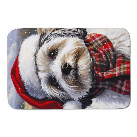 Snowy Christmas Havanese Sherpa Blanket