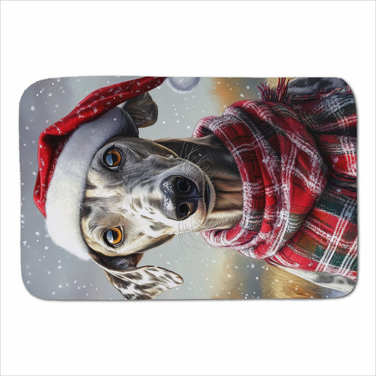 Snowy Christmas Greyhound Sherpa Blanket