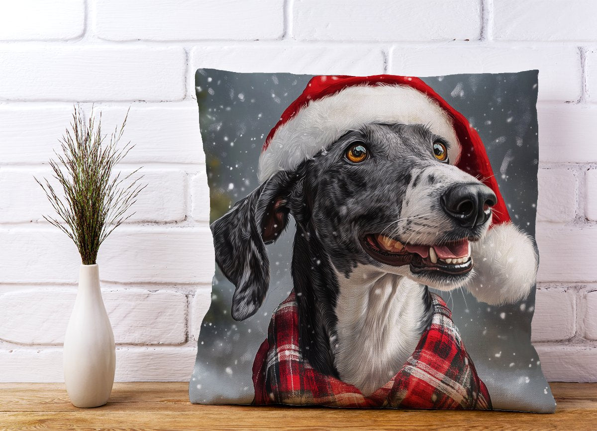 Christmas Greyhound Cushion