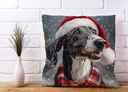 Christmas Greyhound Cushion