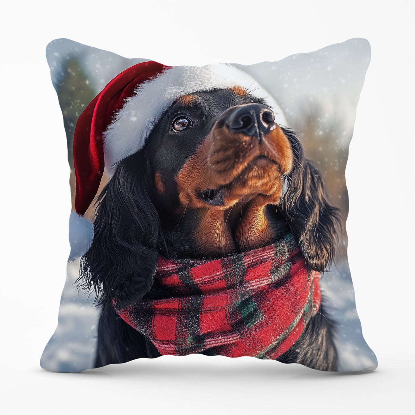 Christmas Gordon Setter Cushion