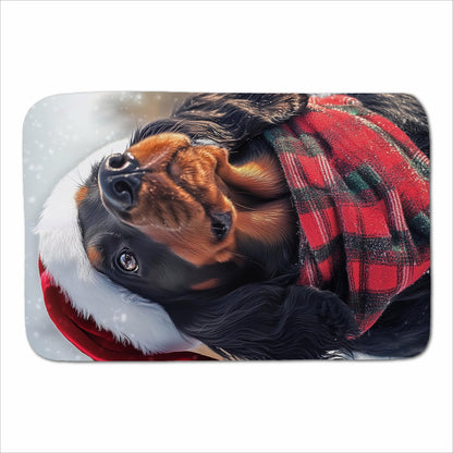 Christmas Gordon Setter Sherpa Blanket