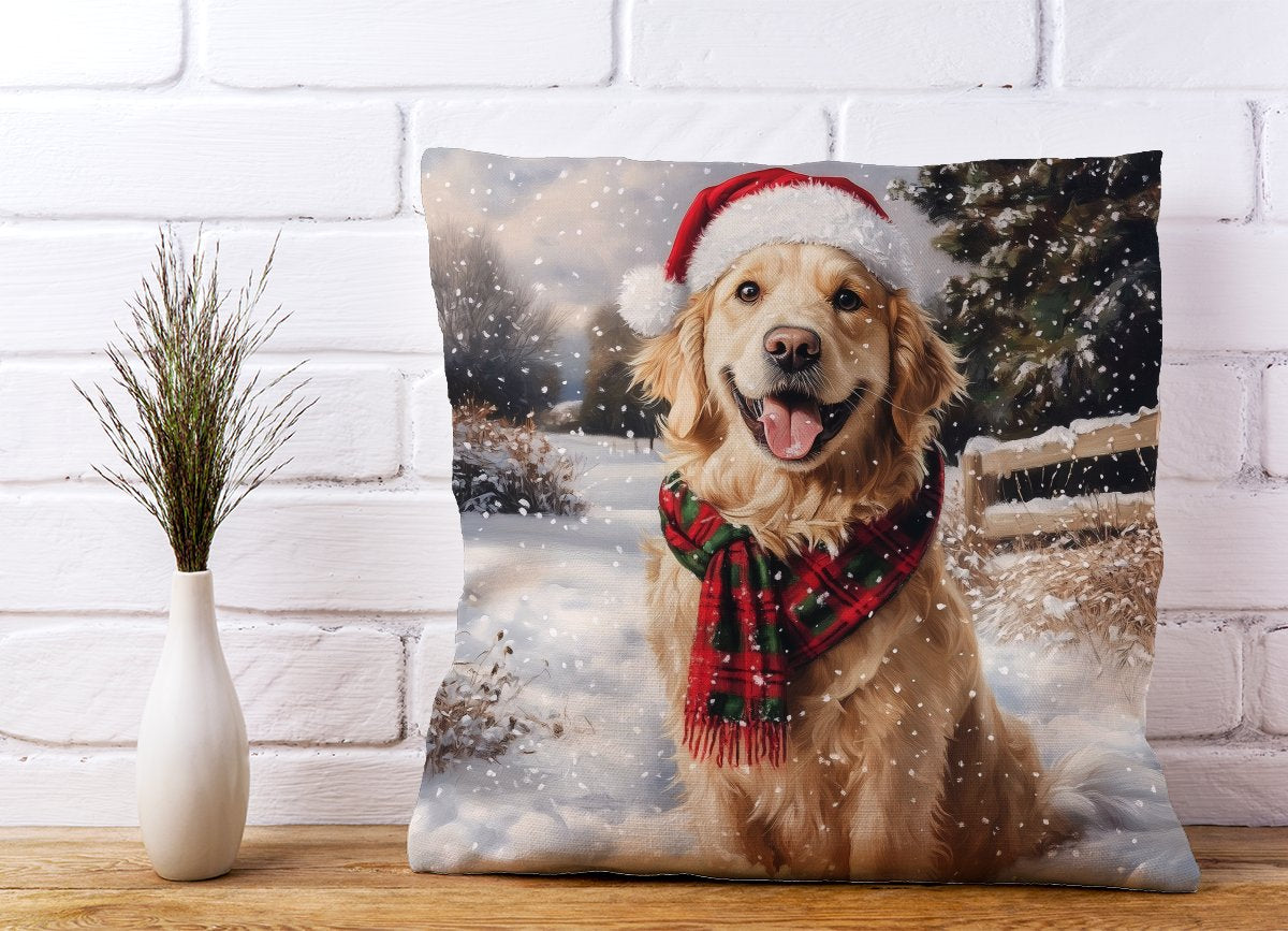 Christmas Golden Retriever Cushion