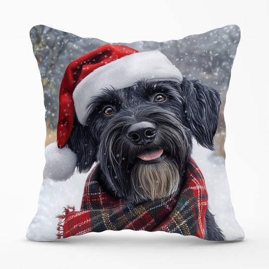 Christmas Giant Schnauzer Cushion