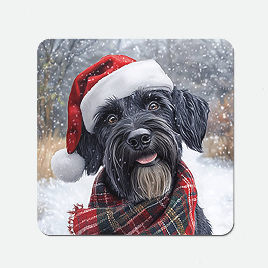 Christmas Giant Schnauzer Coasters