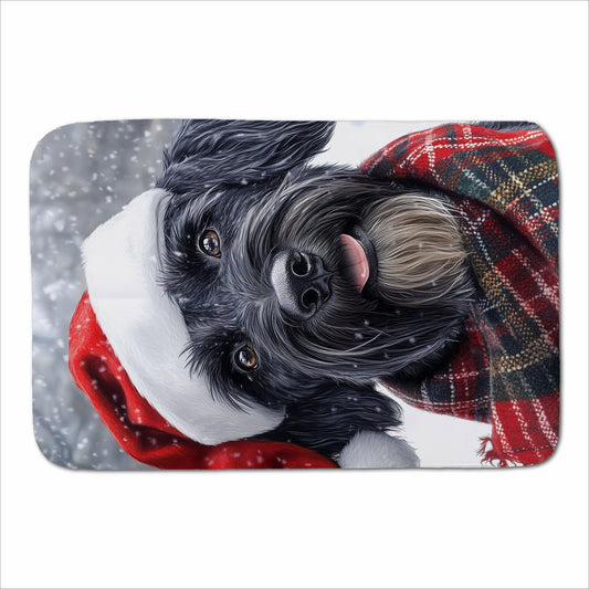 Christmas Giant Schnauzer Sherpa Blanket