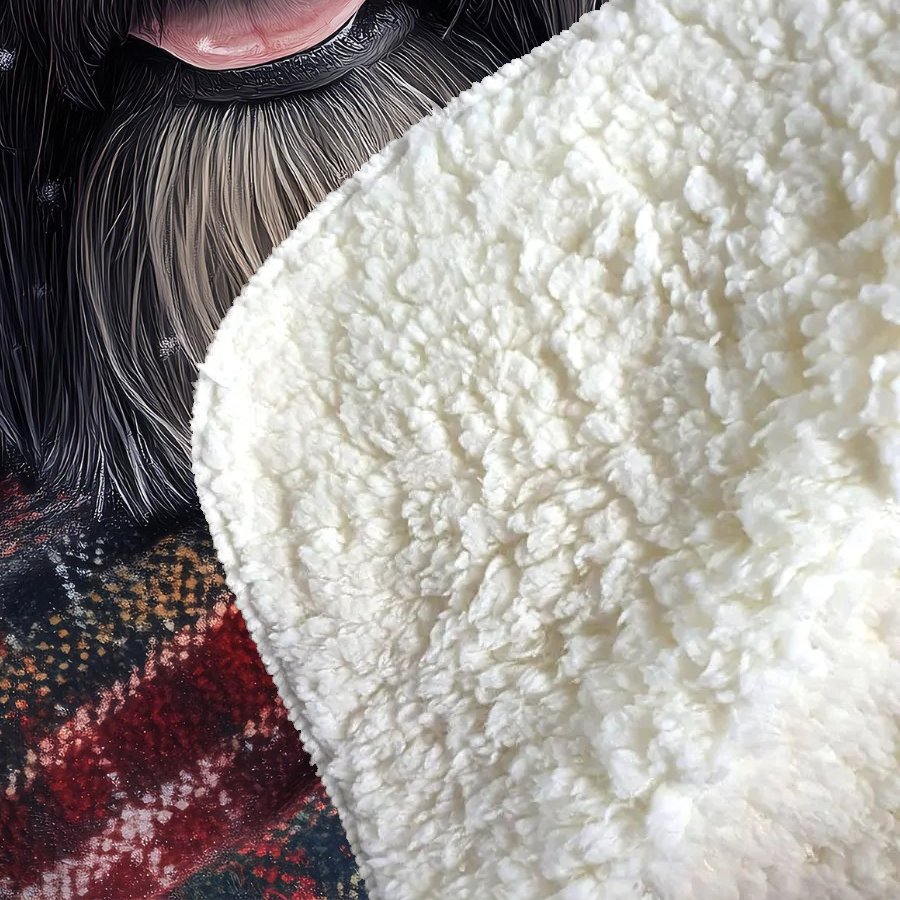 Christmas Giant Schnauzer Sherpa Blanket