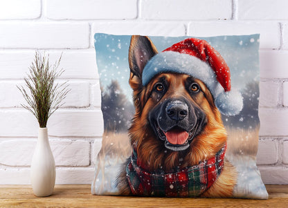 Christmas German Shepherd Cushion