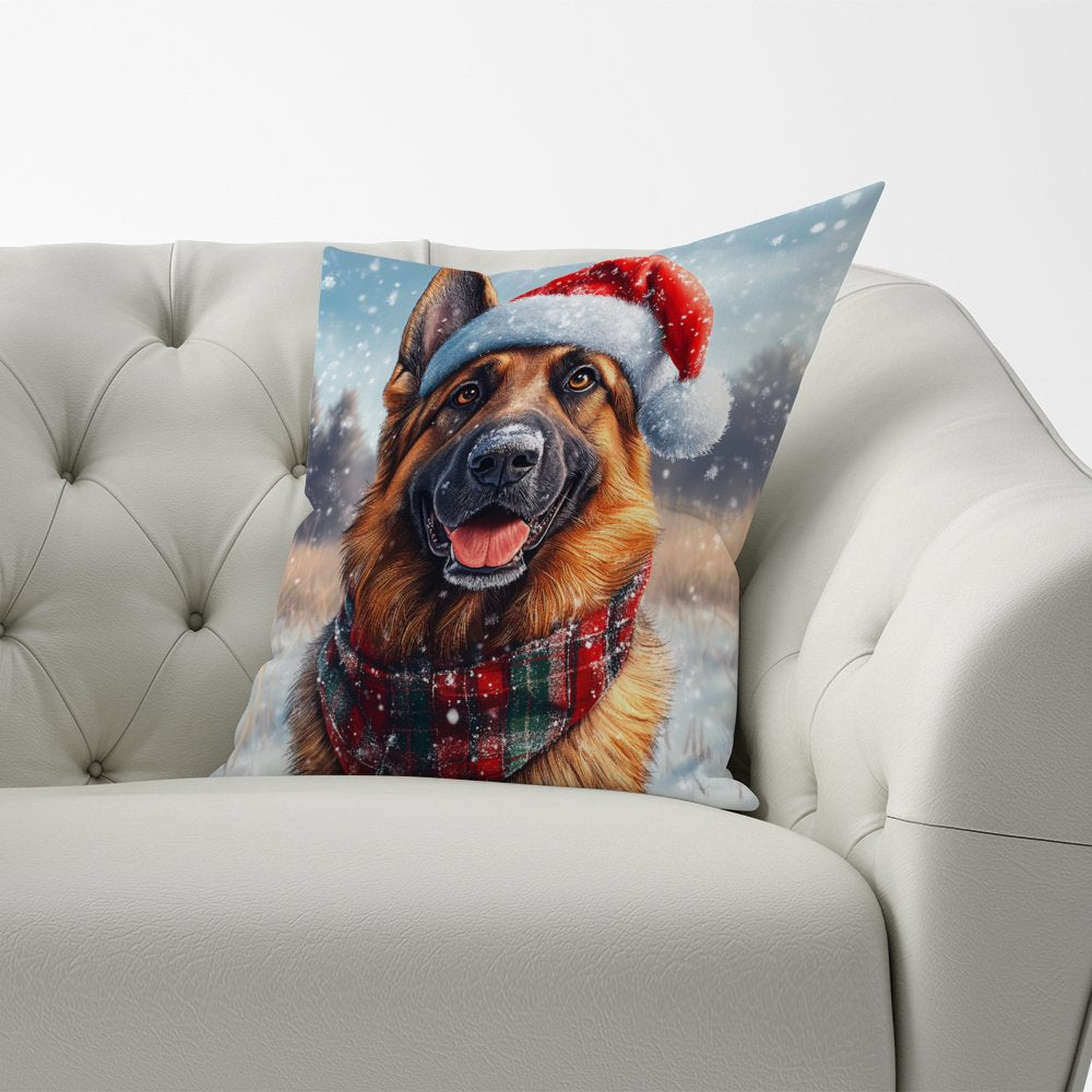 Christmas German Shepherd Cushion