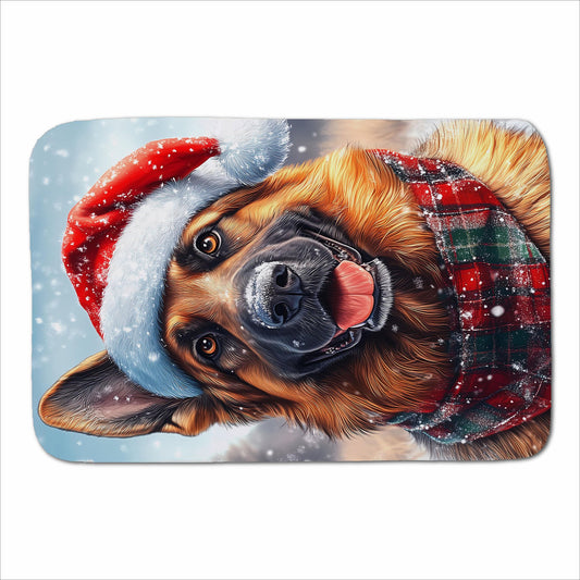 Christmas German Shepherd Sherpa Blanket