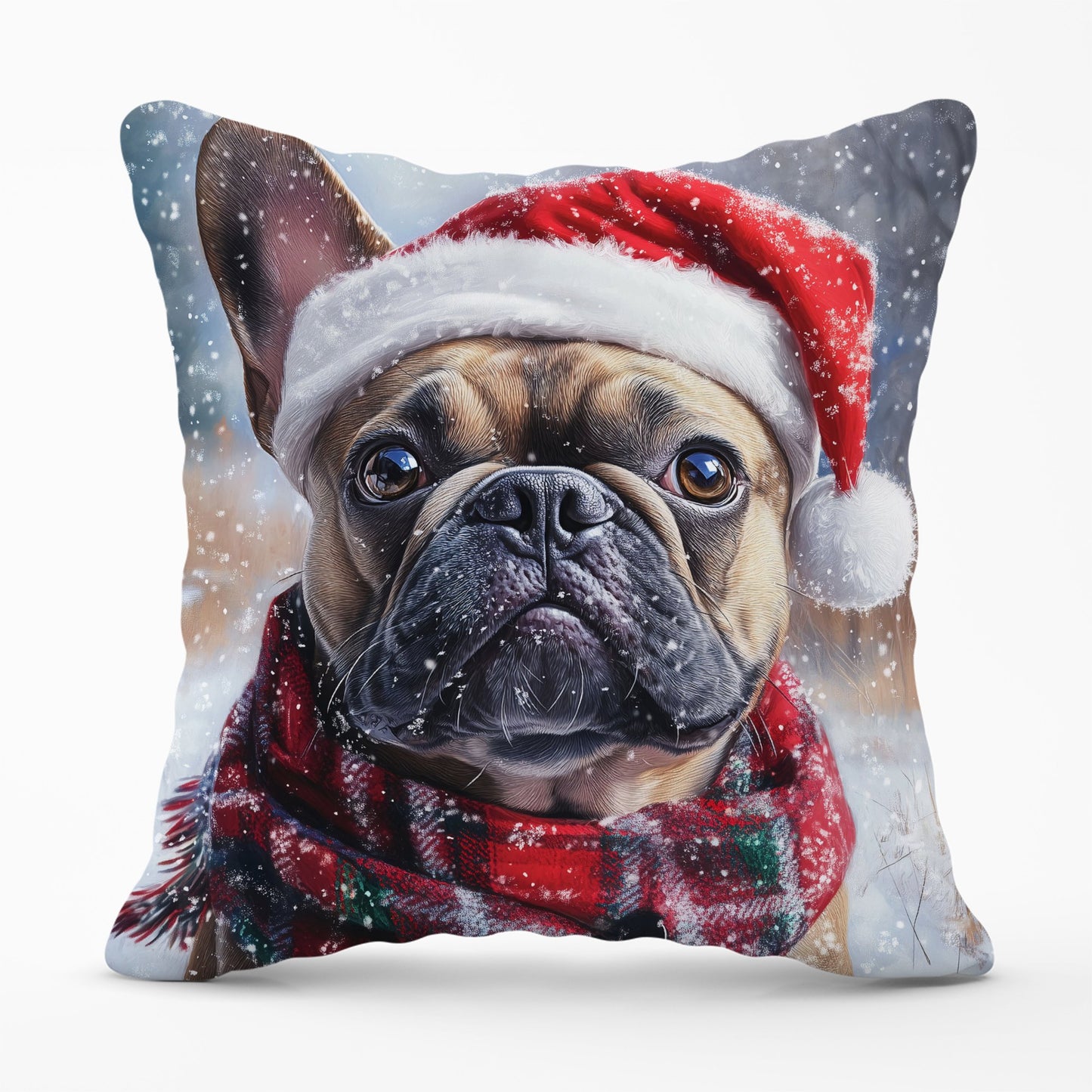 Christmas French Bulldog Cushion
