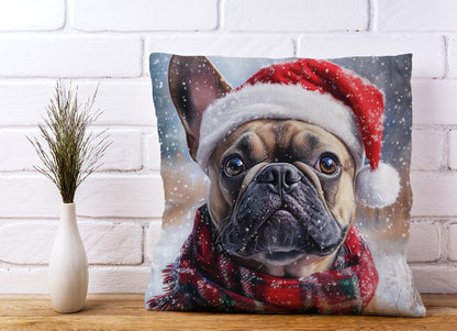 Christmas French Bulldog Cushion