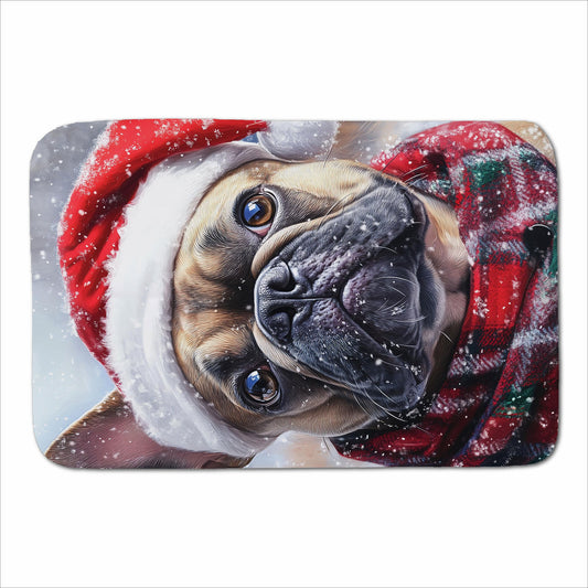 Christmas French Bulldog Sherpa Blanket