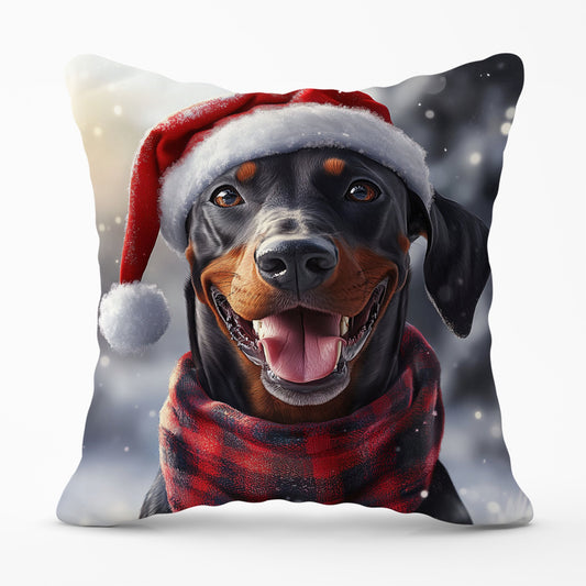 Christmas Doberman Cushion