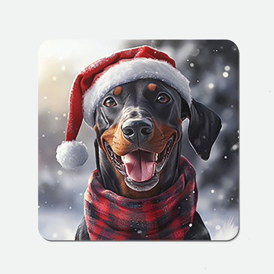 Christmas Doberman Coasters