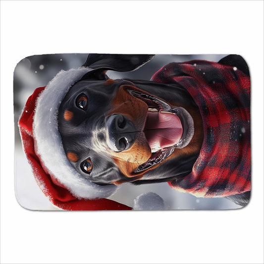 Christmas Doberman Sherpa Blanket
