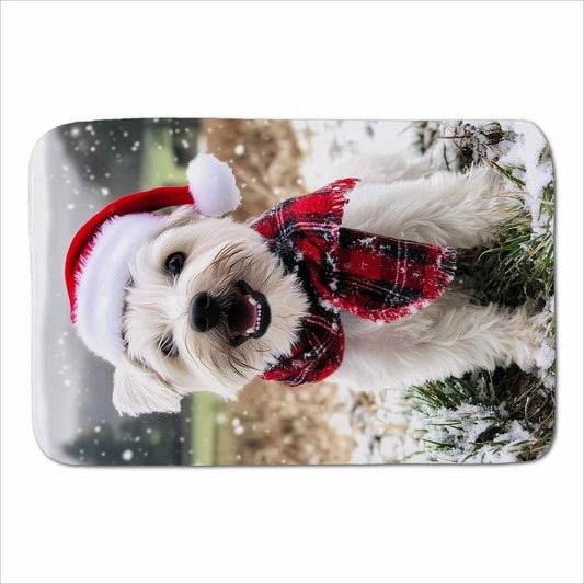 Christmas Dandie Dismount Terrier Sherpa Blanket