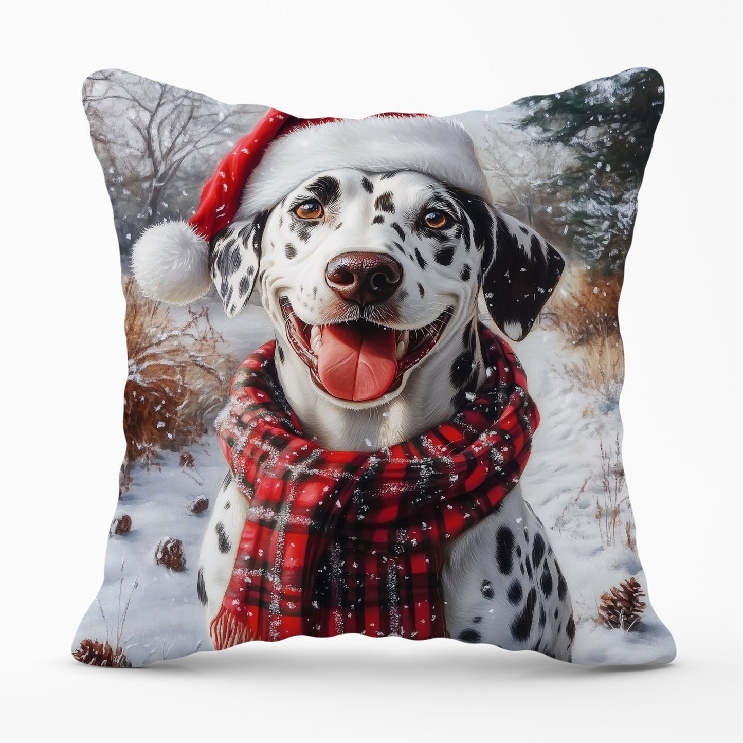 Christmas Dalmatian Cushion