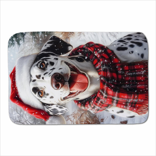 Christmas Dalmatian Sherpa Blanket