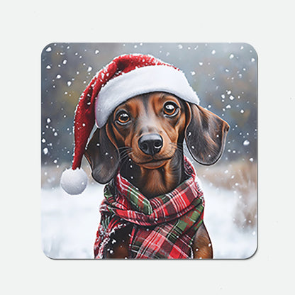 Christmas Dachschund Coasters