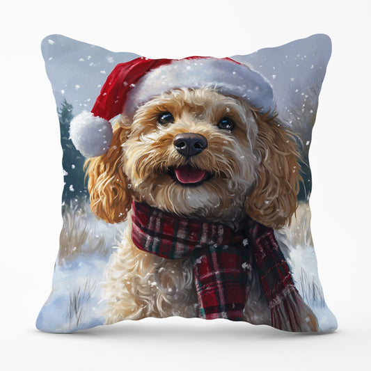 Christmas Cockapoo Cushion