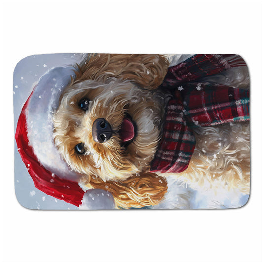 Christmas Cockapoo Sherpa Blanket