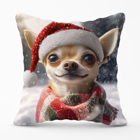 Christmas Chihuahua Cushion