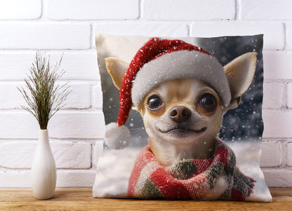 Christmas Chihuahua Cushion
