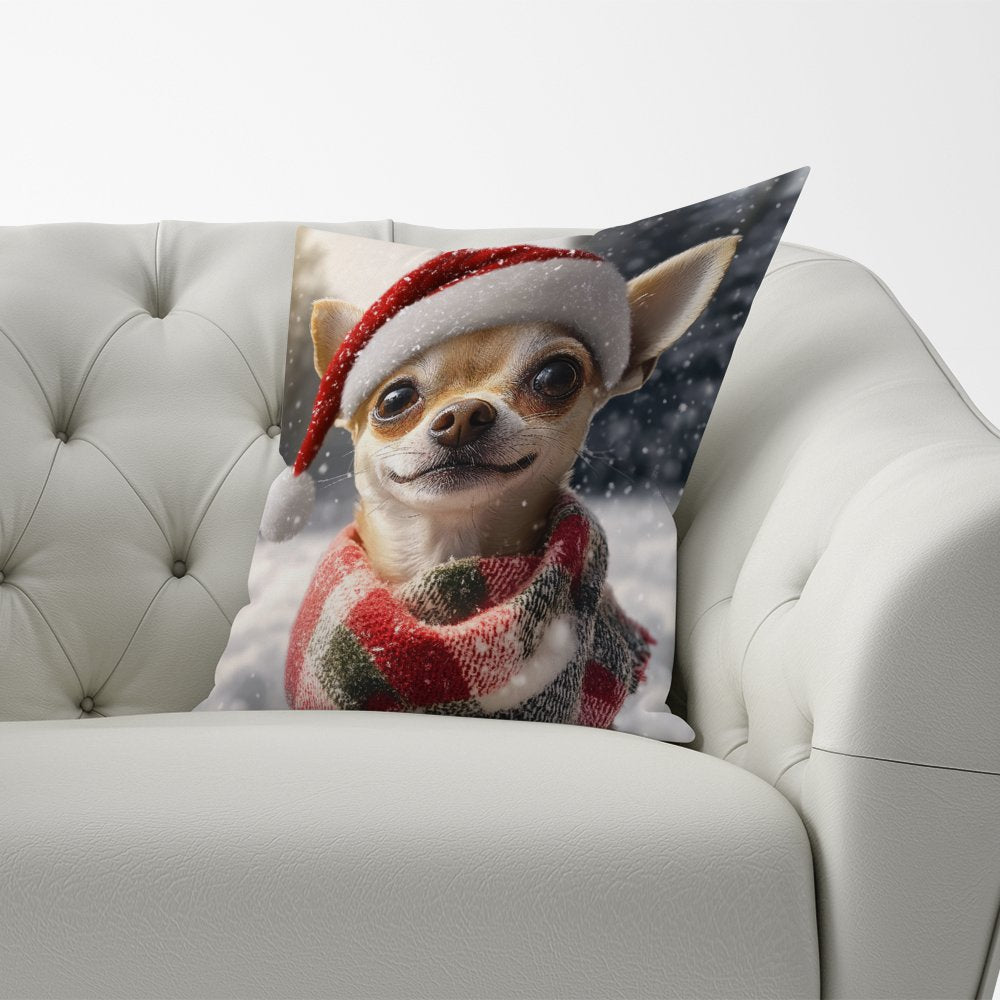 Christmas Chihuahua Cushion