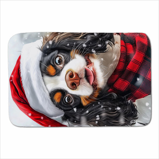 Christmas Cavalier King Charles Spaniel Sherpa Blanket