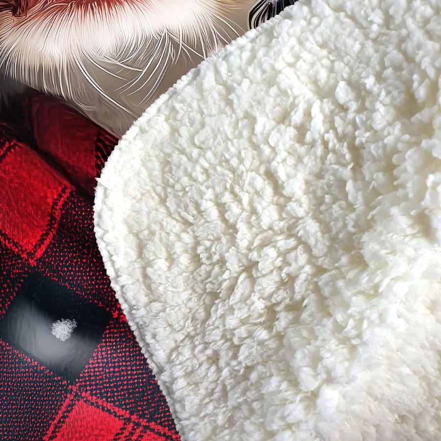 Christmas Cavalier King Charles Spaniel Sherpa Blanket