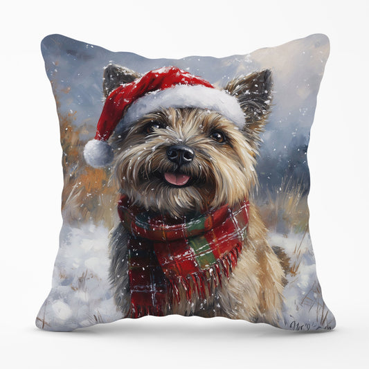Christmas Cairn Terrier Cushion