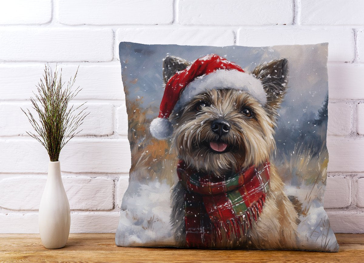 Christmas Cairn Terrier Cushion